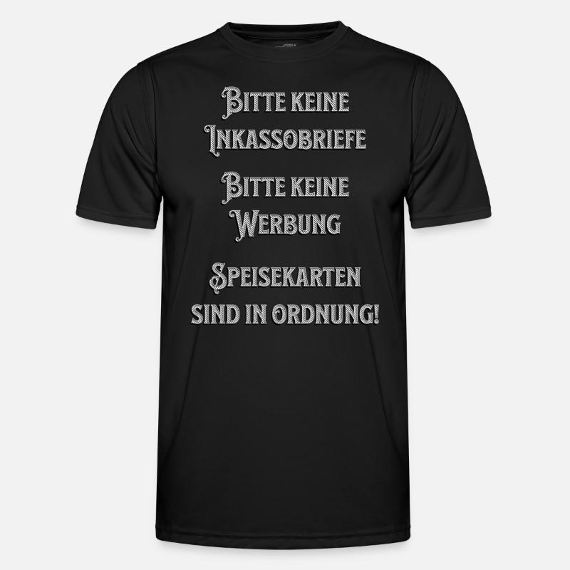 Bitte keine Werbung - Lustiger Spruch Inkasso Männer Funktions-T-Shirt