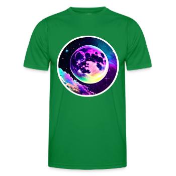Full moon - Men's Functional T-Shirt - kelly green - Front - AI Model Male 178 dark (178cm)