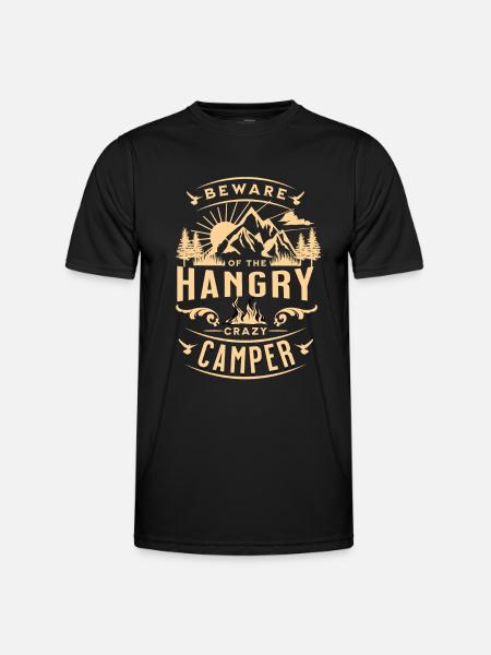 Beware of the hungry camper - Men's Functional T-Shirt - black