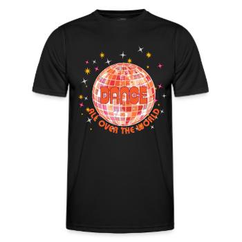 Dansez dans le monde entier - T-shirt sport Homme - noir - Devant - AI Model Male 178 dark (178cm)