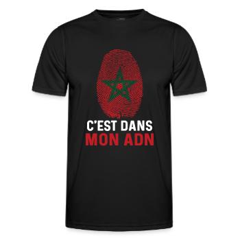 Maroc c'est dans mon adn - T-shirt sport Homme - noir - Devant - AI Model Male 178 dark (178cm)