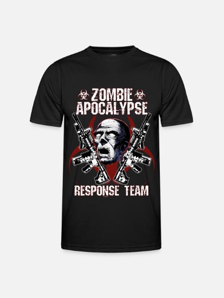 Équipe d’intervention zombie apocalypse - T-shirt sport Homme - noir