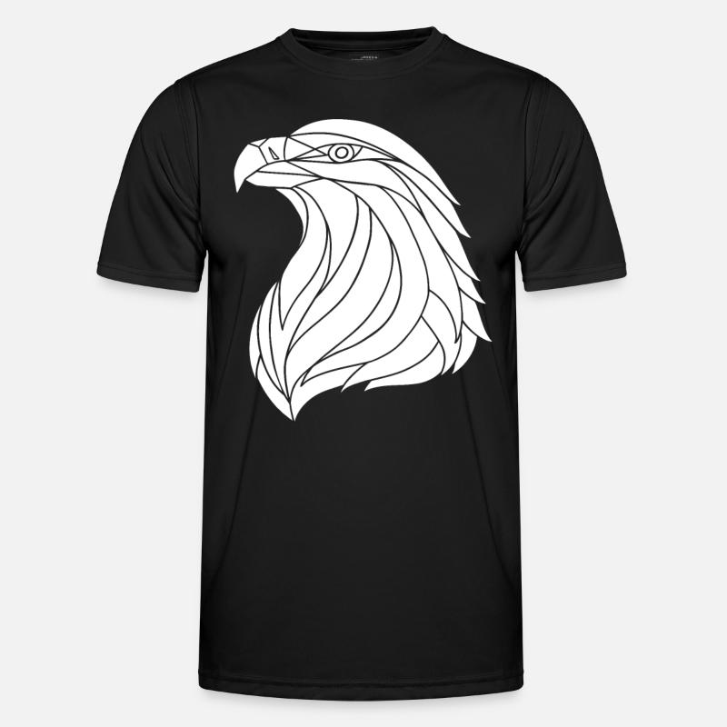 eagle white - Männer Funktions-T-Shirt - Schwarz