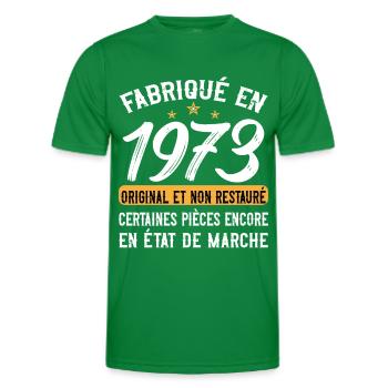 1973 anniversaire année de naissance cadeau humour - T-shirt sport Homme - vert - Devant - AI Model Male 178 dark (178cm)