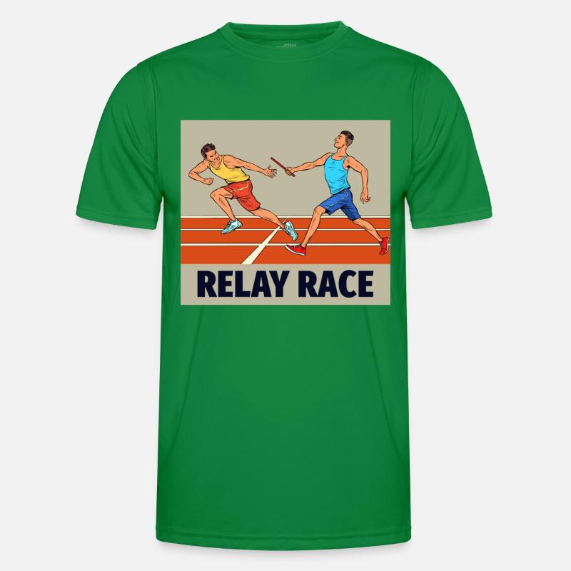 Course de relais athlète athlétisme course à pied T-shirt sport Homme