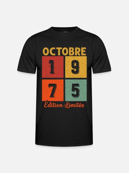 Octobre 1975 Édition limitée - T-shirt sport Homme - noir
