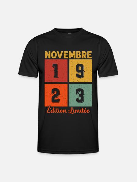Novembre 1923 Édition limitée - T-shirt sport Homme - noir