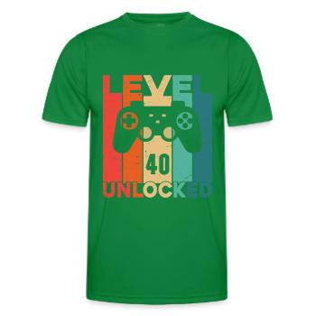 Level 40 freigeschaltet - Männer Funktions-T-Shirt - Kelly Green - Vorne - AI Model Male 178 dark (178cm)