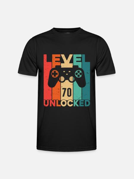 Level 70 Unlocked - Men's Functional T-Shirt - black