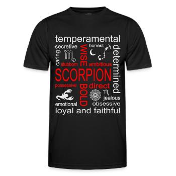 Skorpion Sternzeichen - Männer Funktions-T-Shirt - Schwarz - Vorne - AI Model Male 178 dark (178cm)