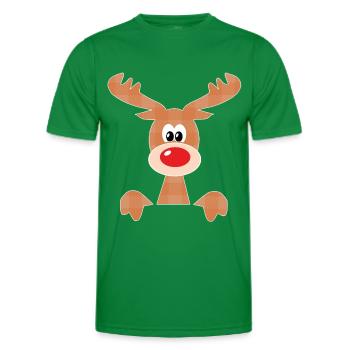 Rennais Noël Reindeer Idées cadeaux - T-shirt sport Homme - vert - Devant - AI Model Male 178 dark (178cm)