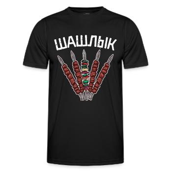 Dicton russe en russe pour les Russes de - T-shirt sport Homme - noir - Devant - AI Model Male 178 dark (178cm)