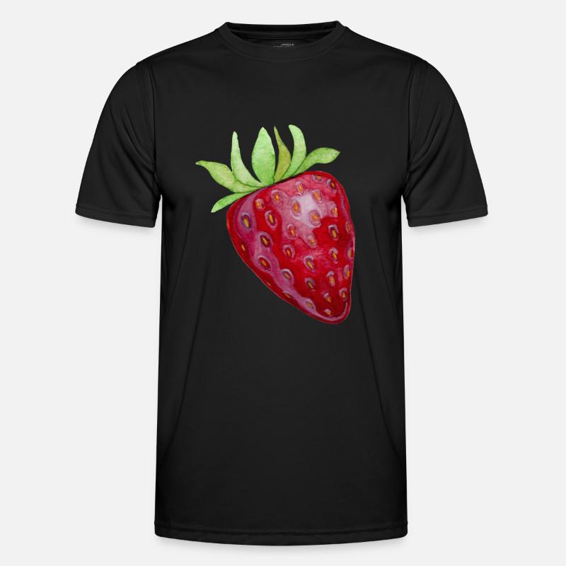 strawberry - Men's Functional T-Shirt - black