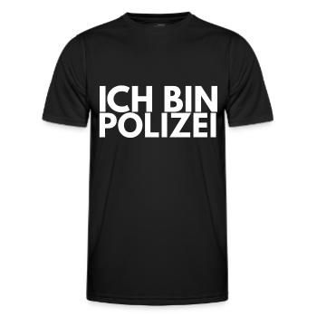 Ich bin Polizei - Männer Funktions-T-Shirt - Schwarz - Vorne - AI Model Male 178 dark (178cm)