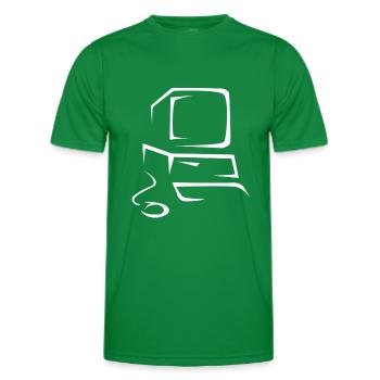 Ancien ordinateur - T-shirt sport Homme - vert - Devant - AI Model Male 178 dark (178cm)
