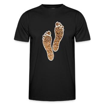 SAND STRAND FÜßE BARFUSS - Männer Funktions-T-Shirt - Schwarz - Vorne - AI Model Male 178 dark (178cm)