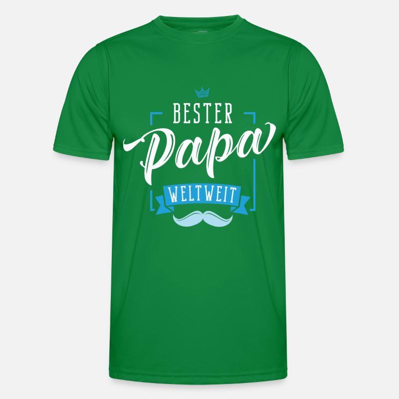 Bester Papa weltweit Vater Geschenk Männer Funktions-T-Shirt