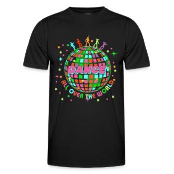 Dansez dans le monde entier - T-shirt sport Homme - noir - Devant - AI Model Male 178 dark (178cm)