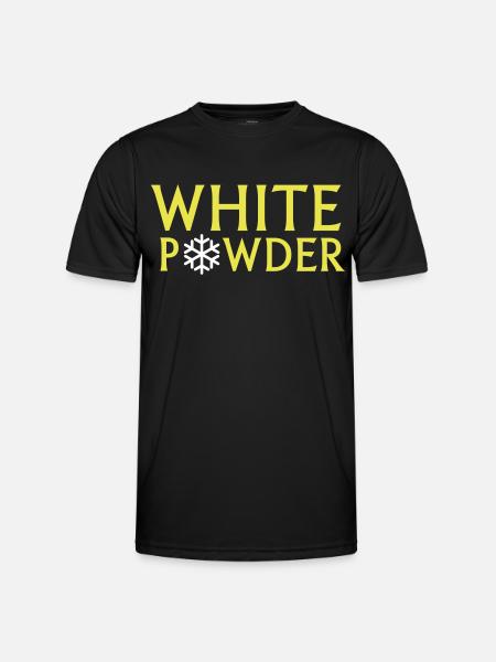 white powder - Männer Funktions-T-Shirt - Schwarz