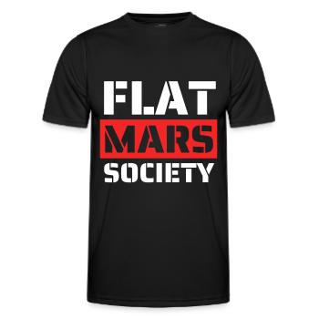 Flat Mars Society - Männer Funktions-T-Shirt - Schwarz - Vorne - AI Model Male 178 dark (178cm)