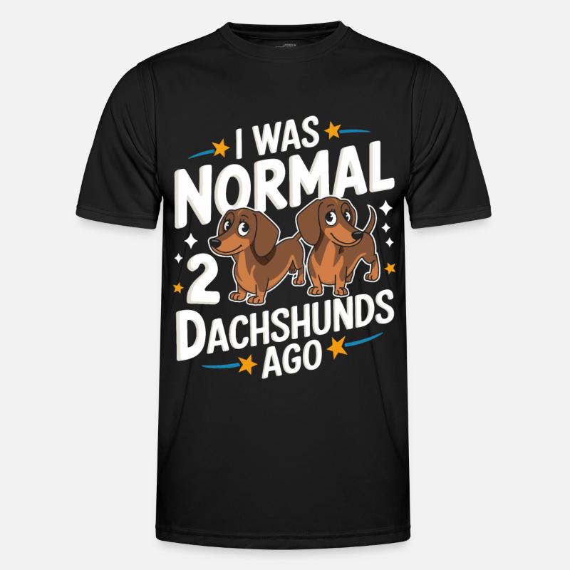 Dackel Hund - Männer Funktions-T-Shirt - Schwarz