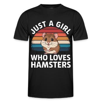 Hamster - Männer Funktions-T-Shirt - Schwarz - Vorne - AI Model Male 178 dark (178cm)