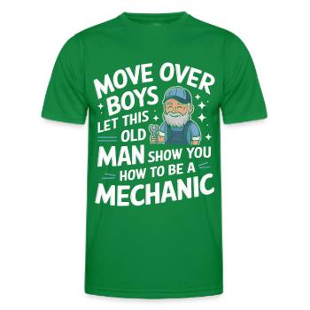 Mécanicien Atelier mécanique - T-shirt sport Homme - vert - Devant - AI Model Male 178 dark (178cm)