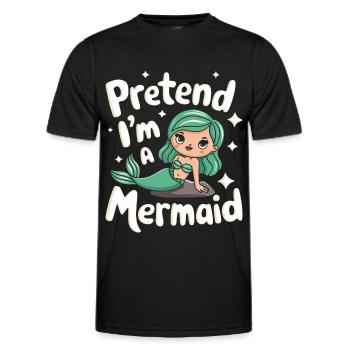 Mermaid Fable Mermaids Fairy Tale - Men's Functional T-Shirt - black - Front - AI Model Male 178 dark (178cm)