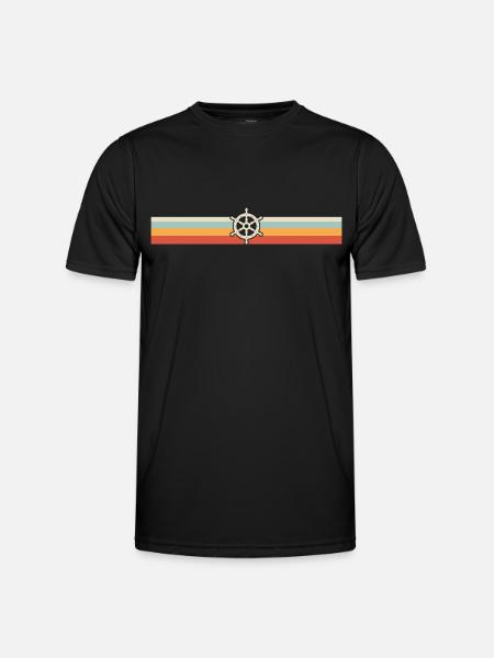 Retro wheel cruise captain - Men's Functional T-Shirt - black