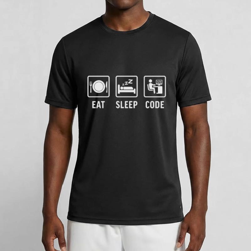 Programmation de t-shirts Eat sleep Code T-shirt sport Homme