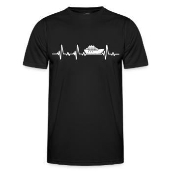 bateau de croisière heartbeat bateau de croisière - T-shirt sport Homme - noir - Devant - AI Model Male 178 dark (178cm)