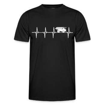 Camion benne basculante Camion à benne basculante - T-shirt sport Homme - noir - Devant - AI Model Male 178 dark (178cm)