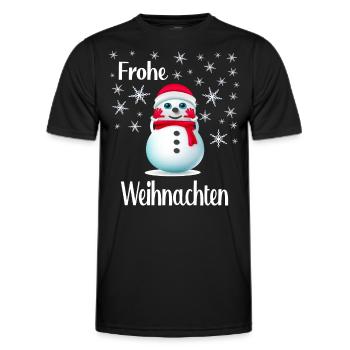 Frohe Weihnachten - Männer Funktions-T-Shirt - Schwarz - Vorne - AI Model Male 178 dark (178cm)