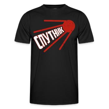Sputnik Russischer Satellit Spruch Soviet Russland - Männer Funktions-T-Shirt - Schwarz - Vorne - AI Model Male 178 dark (178cm)
