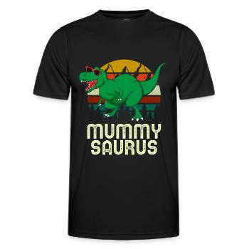 Mummy Saurus Rex Mummy Dinosaur Mummysaurus - Men's Functional T-Shirt - black - Front - AI Model Male 178 dark (178cm)