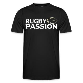Rugby - Men's Functional T-Shirt - black - Front - AI Model Male 178 dark (178cm)