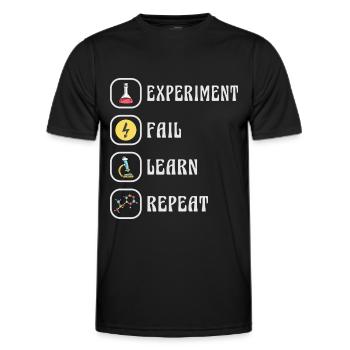 Science Physics Chemistry Experiment - Men's Functional T-Shirt - black - Front - AI Model Male 178 dark (178cm)