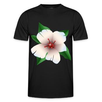 Hibiscus - Fleur d’hibiscus - T-shirt sport Homme - noir - Devant - AI Model Male 178 dark (178cm)