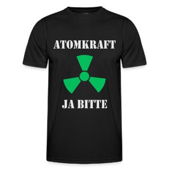 Atomkraft, Ja bitte - Männer Funktions-T-Shirt - Schwarz - Vorne - AI Model Male 178 dark (178cm)