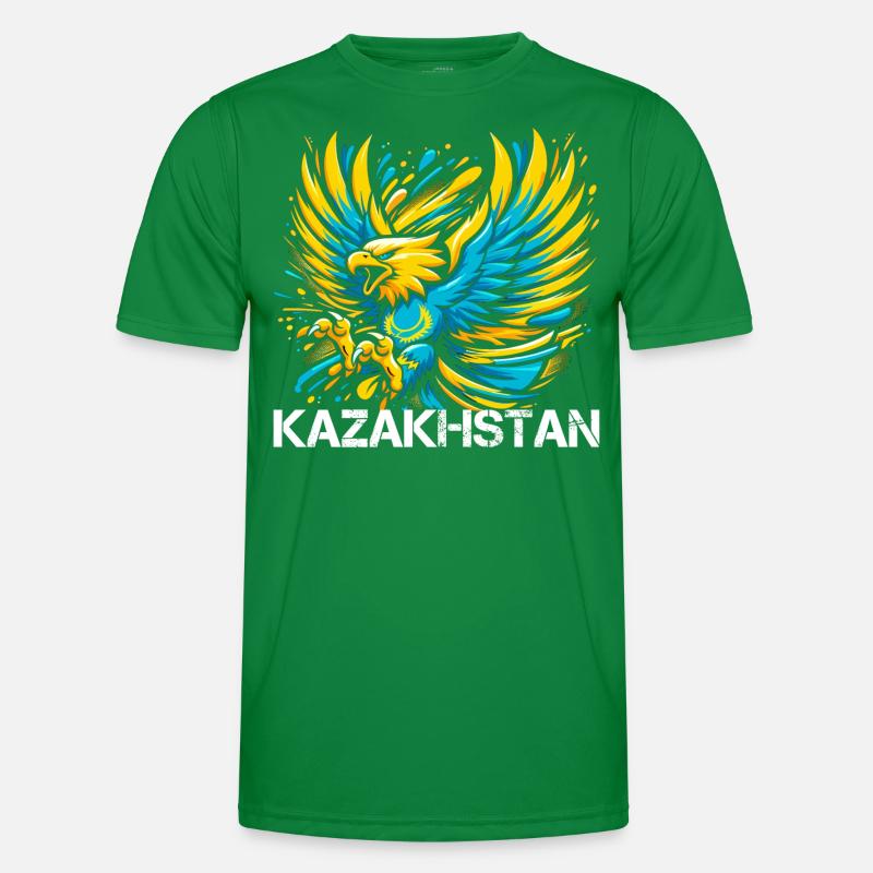 Kazakhstan aigle drapeau drapeau Cool Gift T-shirt sport Homme