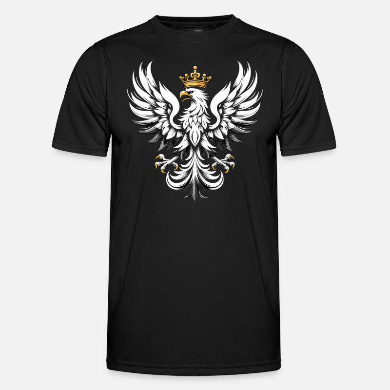 Polska Eagle Pole Polish Eagle White Gift - Men's Functional T-Shirt - black