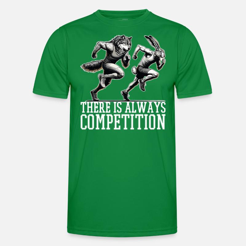 Competition Hare and Wolf Competition Gift Men's Functional T-Shirt