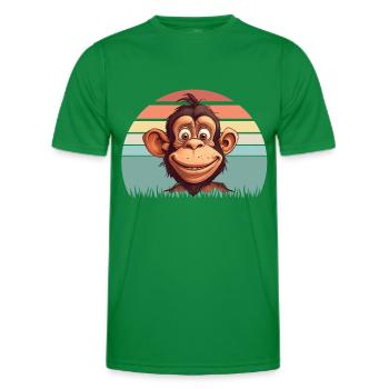 Singe - T-shirt sport Homme - vert - Devant - AI Model Male 178 dark (178cm)