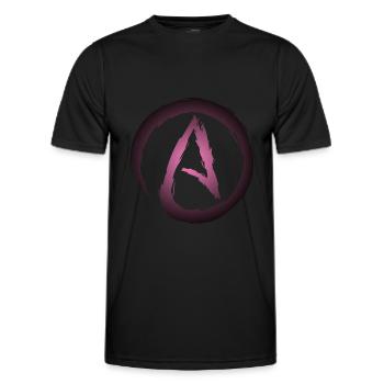 Athée symbole athée - T-shirt sport Homme - noir - Devant - AI Model Male 178 dark (178cm)