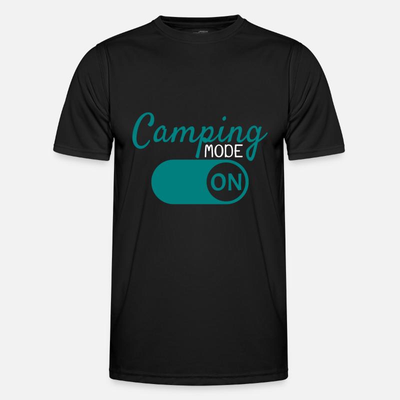 Camping mode on - Men's Functional T-Shirt - black