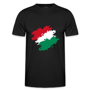 Ungarn - Männer Funktions-T-Shirt - Schwarz - Vorne - AI Model Male 178 dark (178cm)