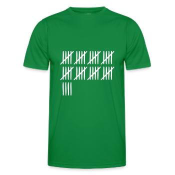 44 anniversaire Liste-barres 44 ans - T-shirt sport Homme - vert - Devant - AI Model Male 178 dark (178cm)