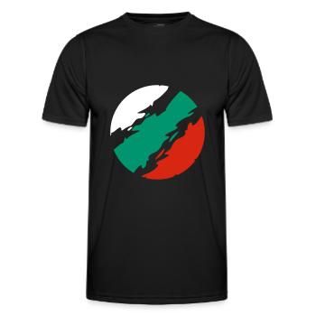 Drapeau de la Bulgarie - T-shirt sport Homme - noir - Devant - AI Model Male 178 dark (178cm)