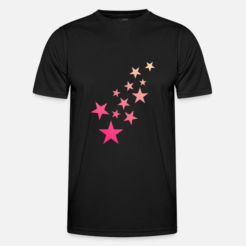 Stern Sternchen Muster Sternenhimmel - Männer Funktions-T-Shirt - Schwarz