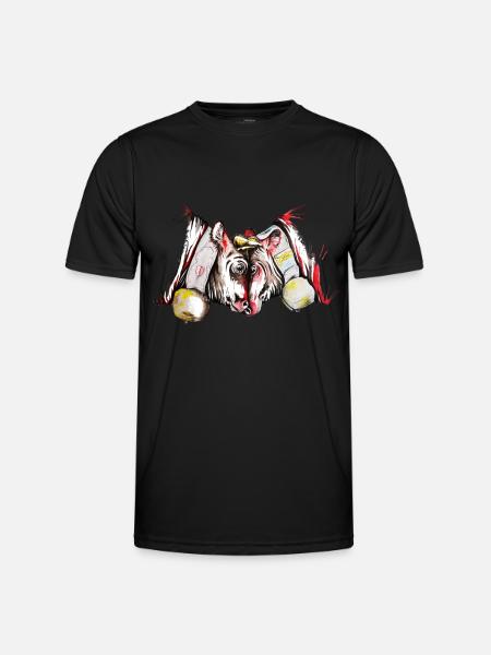Herens Kuh, Eringer - Männer Funktions-T-Shirt - Schwarz